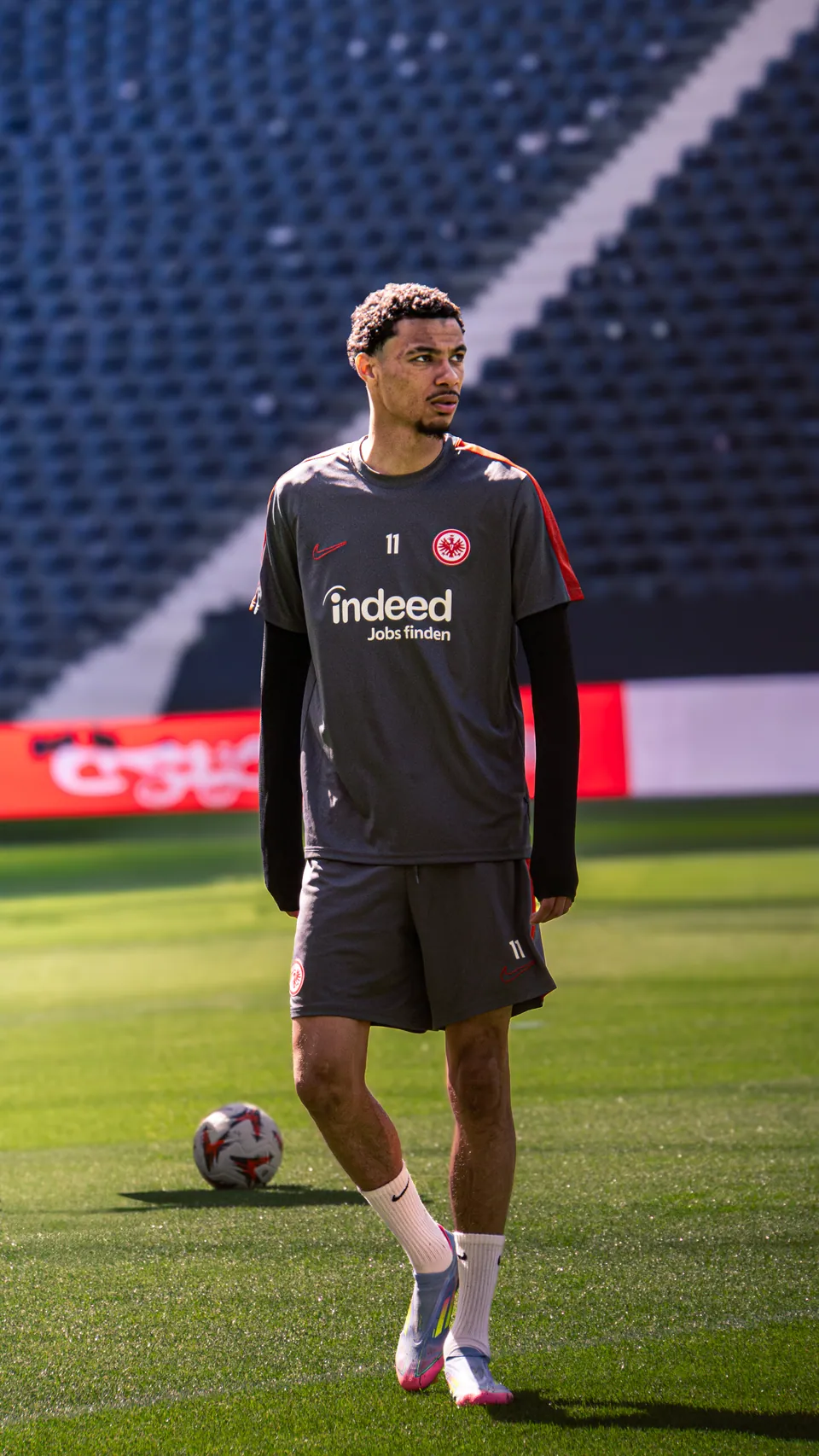 Hugo Ekitiké à l'entraînement avec l'Eintracht Francfort
