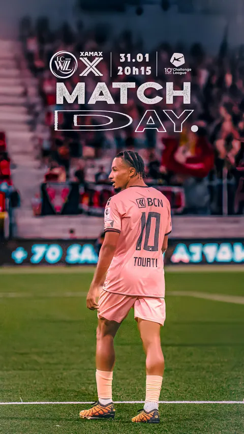 Affiche matchday de Hussayn Touati pour FC Wil – Neuchâtel Xamax